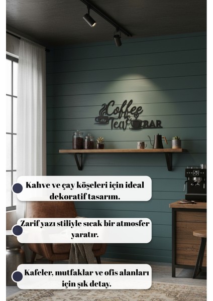 Kahve Temalı Metal Duvar Dekoru Mutfak Kahve Köşesi Aksesuarı Dekoratif Tablo fırsatları