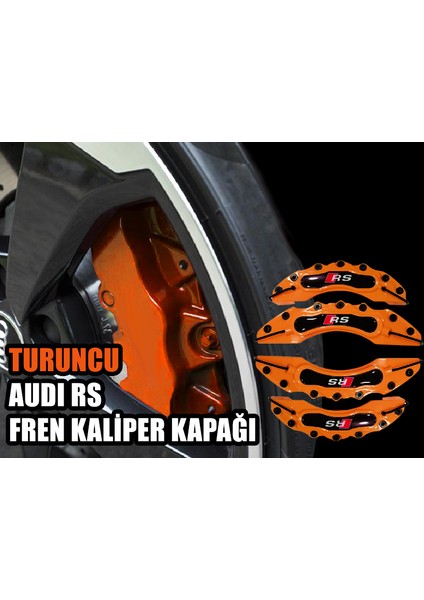 Turuncu Audi Rs 4'lü Kaliper Seti Yapıştırma Logolu fırsatları