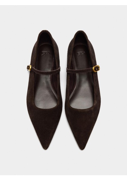 Toka Detaylı Süet Deri Babet fiyatları