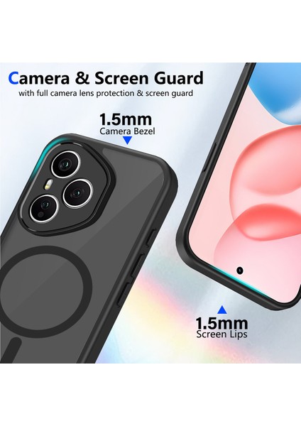 Honor 400 Pro Kılıf, Manyetik Yarı Saydam Mat Darbeye Dayanıklı ve Parmak Izi Önleyici Koruyucu Kılıf-Siyah (Yurt Dışından) fiyatları