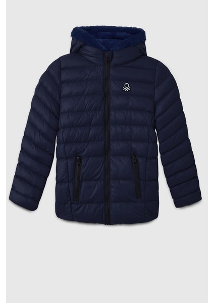 Kapitoneli Regular Fit Kapüşonlu Mont Kız Çocuk Mont BNTG23315