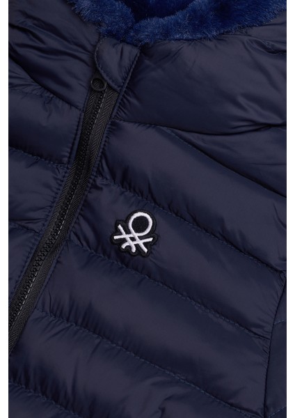 Kapitoneli Regular Fit Kapüşonlu Mont Kız Çocuk Mont BNTG23315 modelleri