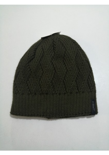 Erkek Klasik Triko Örgü Bere Haki Standart