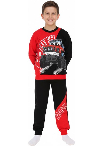 Erkek Çocuk Eşofman Takım Baskılı Şardonlu Kışlık