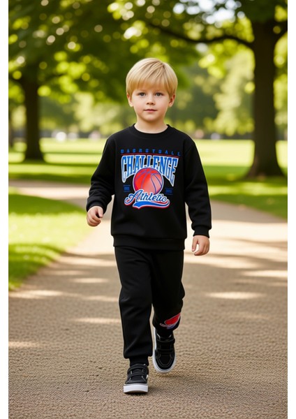 Çocuklar Için Pamuklu Basketbol Temalı Takım Kaliteli Şık Rahat Günlük modelleri