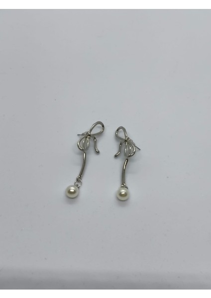 Gümüş Rengi Boncuk Sallantılı Küpe fiyatları