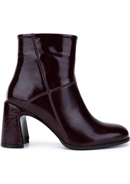 Kadın Hakiki Deri Bordo Klasik Bot 33 1000-2 Bn Bot SK25-26 Bordo Rugan