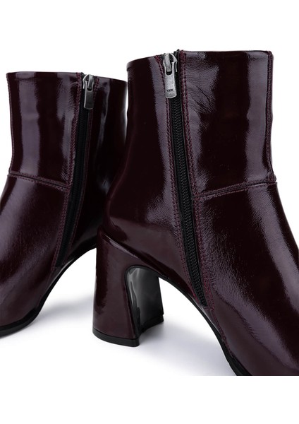 Kadın Hakiki Deri Bordo Klasik Bot 33 1000-2 Bn Bot SK25-26 Bordo Rugan fırsatları