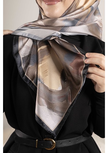 Dijital Kristal Desenli Eşarp 95x95 – Pastel Desen-2 fırsatları