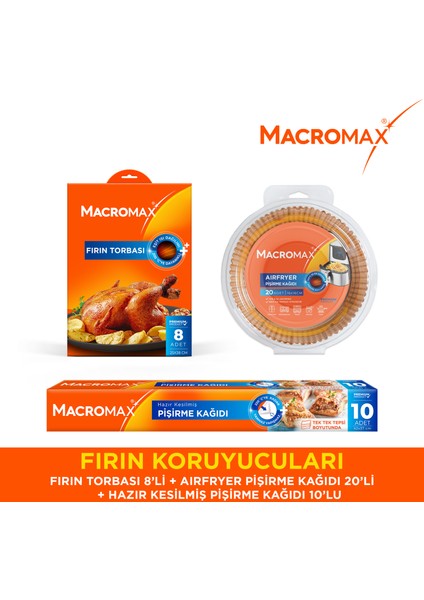 Fırın Koruyucuları Airfryer ve Pişirme Kağıdı Seti