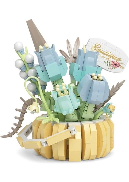 P1092 Panlos Çiçek Buketi 529 Parça Block Oyuncak