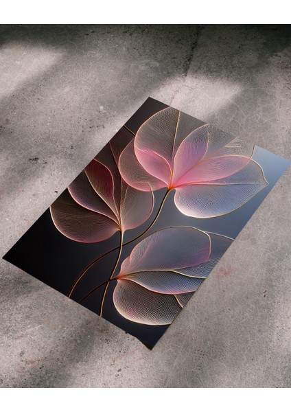 Çerçevesiz Poster,pembe Yapraklar Temalı Dijital Baskı Poster, Ev, Ofis, Salon Dekorasyon