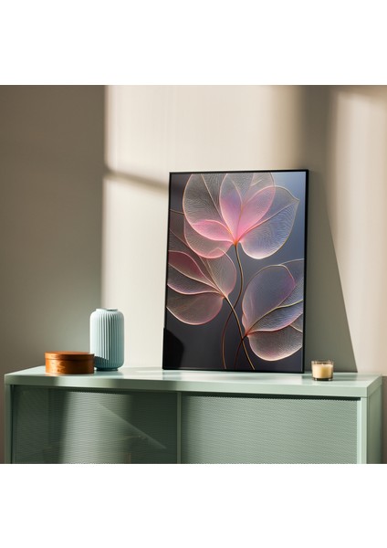 Çerçevesiz Poster,pembe Yapraklar Temalı Dijital Baskı Poster, Ev, Ofis, Salon Dekorasyon