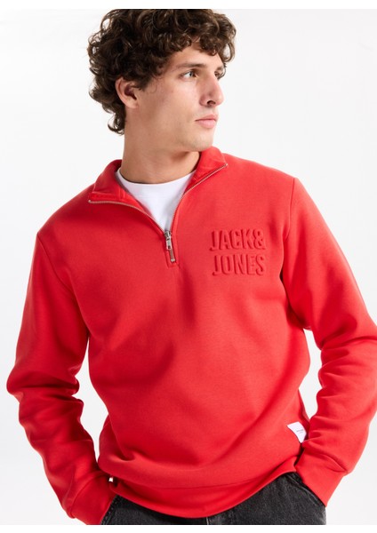 Dik Yaka Kırmızı Erkek Sweatshırt 12299799 Jornewove Sweat Smu