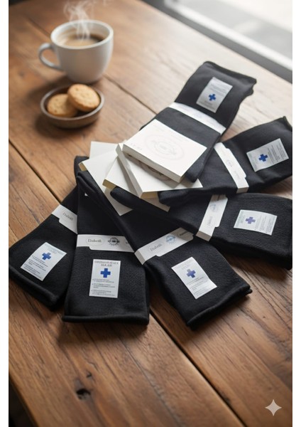 Modal Erkek Diyabetik Çorap, Yıkamalı, 6'lı Paket Siyah fiyatları