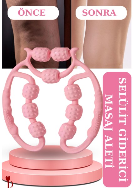 Kas Gevşetici Masaj Aleti Lenf Selülit 9 Tekerlekli Esnek Ayarlanabilir Bacak Kol Boyun