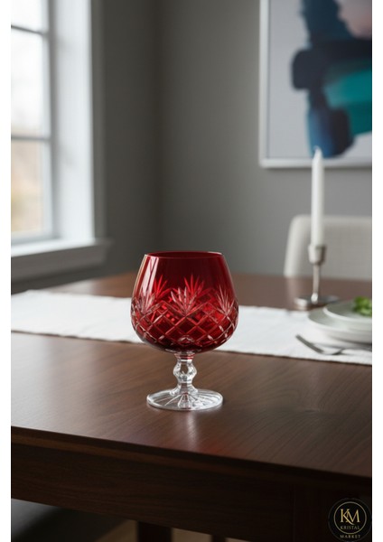 Bohemia Kristal Renkli Kristal Ayaklı Kahve Yanı Su Bardağı 250ML