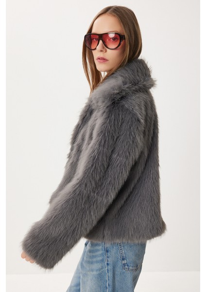 Kısa Suni Kürk Kaban LXA0002 Antrasit modelleri