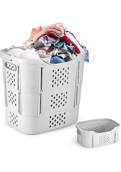 Katlanabilir Taşınabilir Çamaşır Sepeti ve Mandal Sepeti