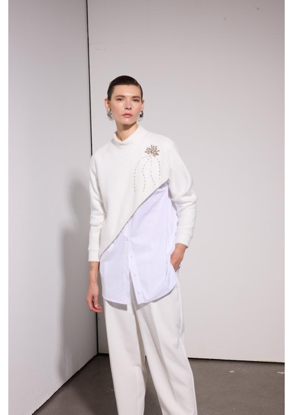 5007 Savelle Gömlek Garni Angora Tunik