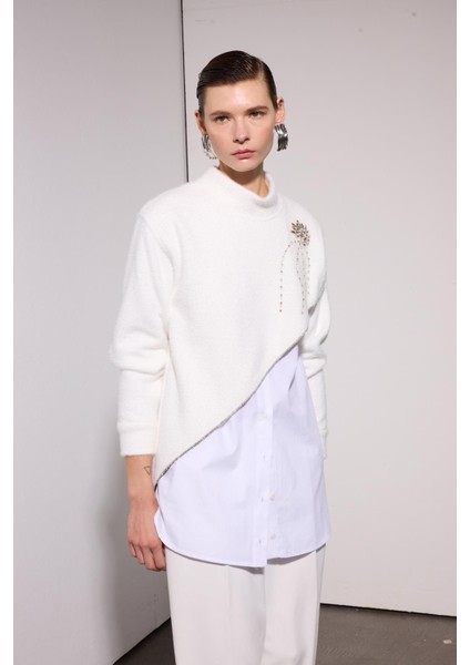 5007 Savelle Gömlek Garni Angora Tunik fiyatları