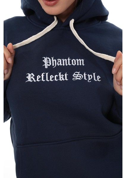 Kadın Kapüşonlu Kanguru Cep Şardonlu 3 Iplik Kışlık Içi Polarlı Günlük Eşofman Takım