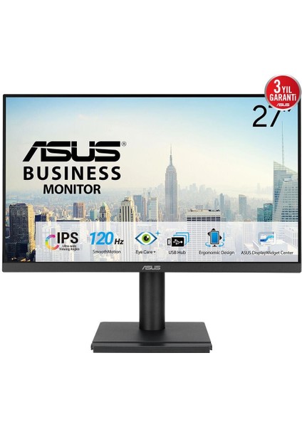 VA279QGS 27 IPS 1920X1080 1ms 120Hz 350CD Dp HDMI VGA USB Hoparlör Vesa 3yıl Flıcker-Free,çerçevesiz,düşük Mavi Işık,pivot Monitör