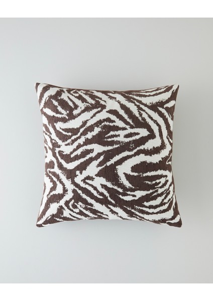 Zebra Dekoratif Kırlent 45X45 cm Kahve