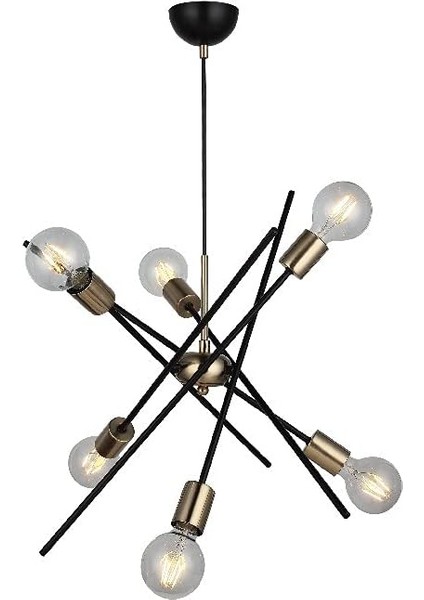 Opa 6 Lı Lak-Siyah Avize 6XE27