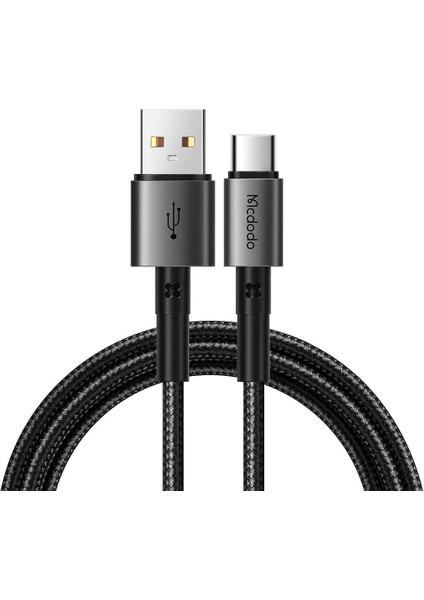 CA-3590 100W 6A Type-C Hızlı Şarj ve Veri Aktarim Kablosu 1.2m, Siyah