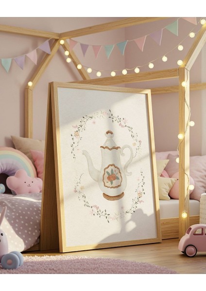 Vintage Çaydanlık Dijital Baskı Vintage Poster (Çerçevesiz) fiyatları