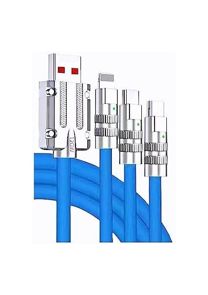 3&apos;ü 1 Arada Tombul Şarj Kablosu, Tüm Cihazlar Için 4ft Çoklu Şarj Cihazı USB Kablosu, Ev, Ofis, Araba Için Ideal modelleri