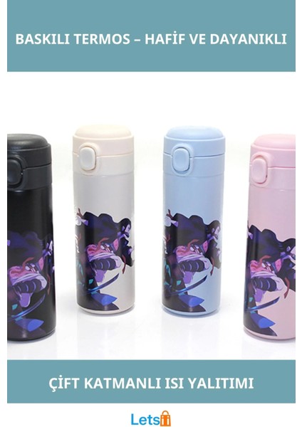 Anime Baskılı Paslanmaz Çelik Sızdırmaz Termos