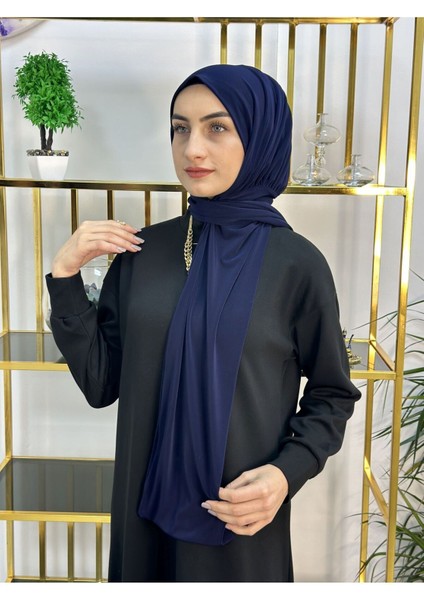 Ithal Kumaş Çıtçıtlı Hazır Şal Iki Sekılde Kullanılır Lacivert