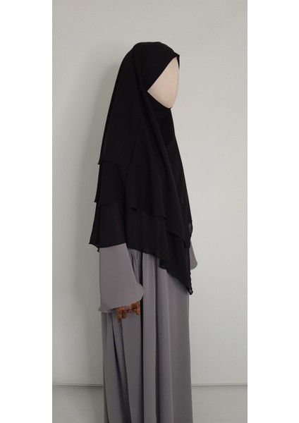 3 Katlı Multi Sifon Sufle Esarp ( Orta Boy ) Hijap Siyah fiyatları