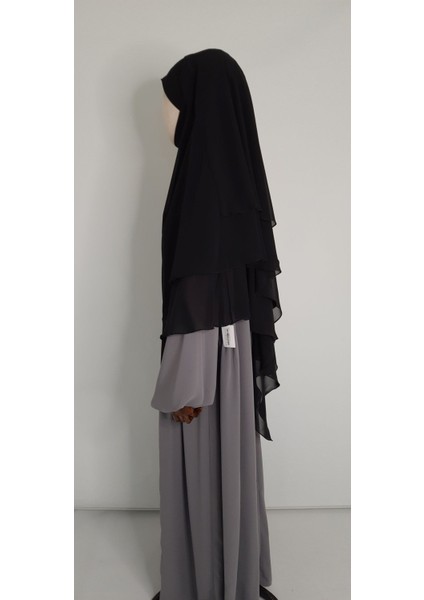 3 Katlı Multi Sifon Sufle Esarp ( Orta Boy ) Hijap Siyah modelleri