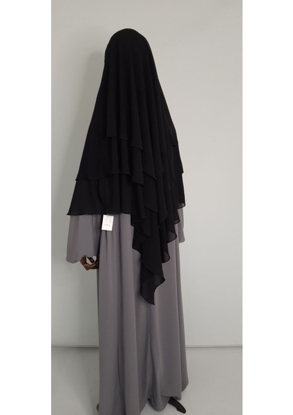 3 Katlı Multi Sifon Sufle Esarp ( Orta Boy ) Hijap Siyah fırsatları