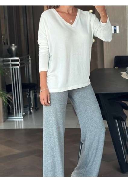 Yumoş V Yaka Triko Kazak fiyatları