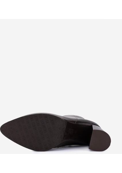 Kadın Hakiki Deri Kahverengi Topuklu Bot 1074 2260 Bn Bot SK25-26 Kahve Derı fırsatları