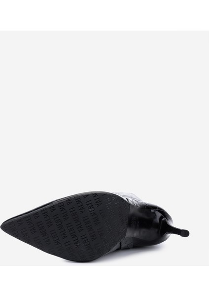 Kadın Hakiki Deri Siyah Kroko Topuklu Çizme 1096 9297 Bn Czm SK25-26 Sıyah Kroko indirimleri