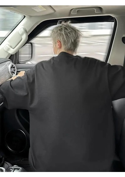 Erkekler Için Siyah Tişört Grafik Genç Emo Vintage Gotik Rahat Büyük Beden Kısa Kollu Tişört Giysi Üst- Siyah modelleri