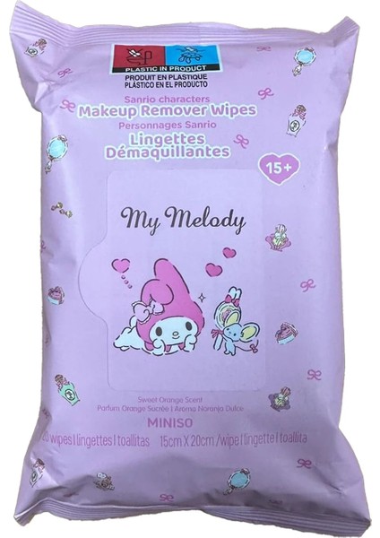 Sanrio Lisanslı Makyaj Temizleme Mendili - My Melody
