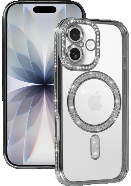 CPT16 Apple iPhone 17 Joke Simli Magneticsafe Kılıf - Gümüş