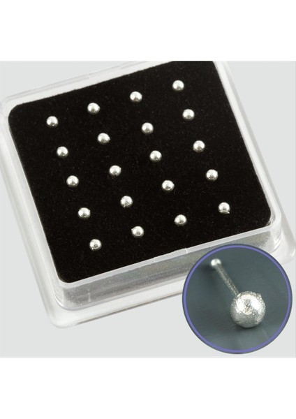 Top Zirkon Taşlı Gümüş Hızma (20 Adet)