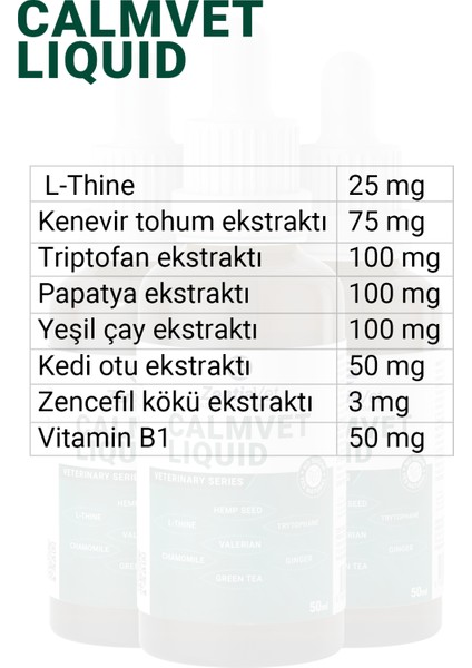 Calmvet Kedi 50 ml Vanilyalı Damla Calming, Rahatlatıcı, Stres, Anksiyete, Relax ve Sakinleştirici fırsatları