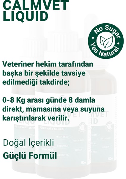 Calmvet Kedi 50 ml Vanilyalı Damla Calming, Rahatlatıcı, Stres, Anksiyete, Relax ve Sakinleştirici indirimleri