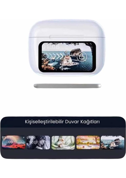 Dokunmatik Ekranlı Anc/enc Yeni Nesil Pro Bluetooth Kulaklık Dokunmatik Ekran - MCT3063-5287 modelleri