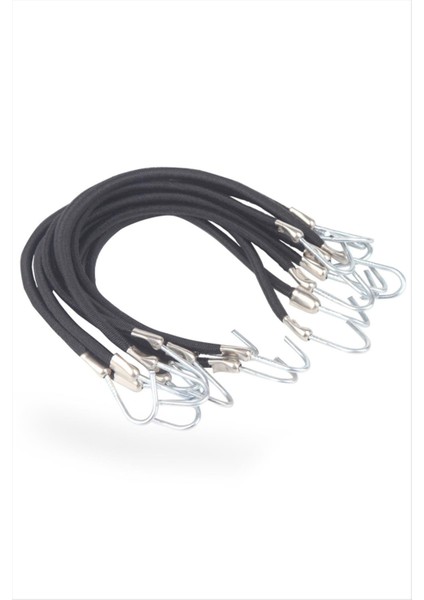 Siyah Kanca Lastikli Toka 10 Adet