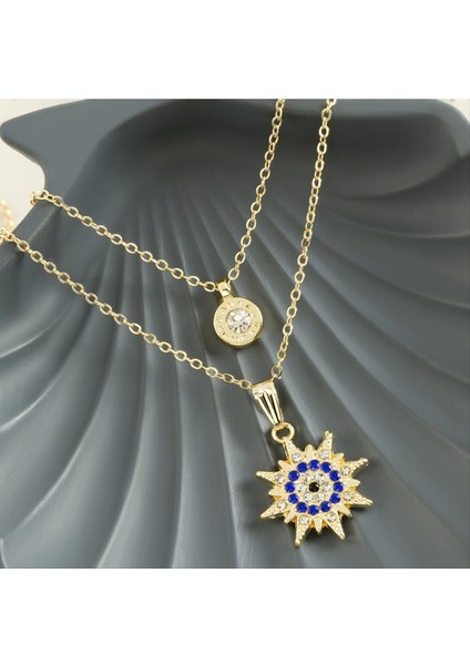 Yıldız Nazar Yeni Sezon Ikili Kolye