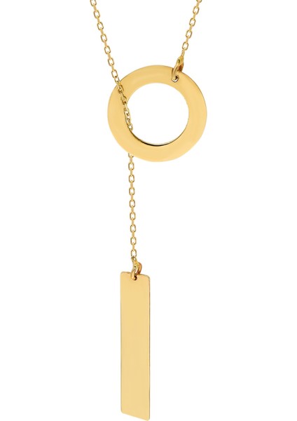 Halka Dikdörtgen Kolye